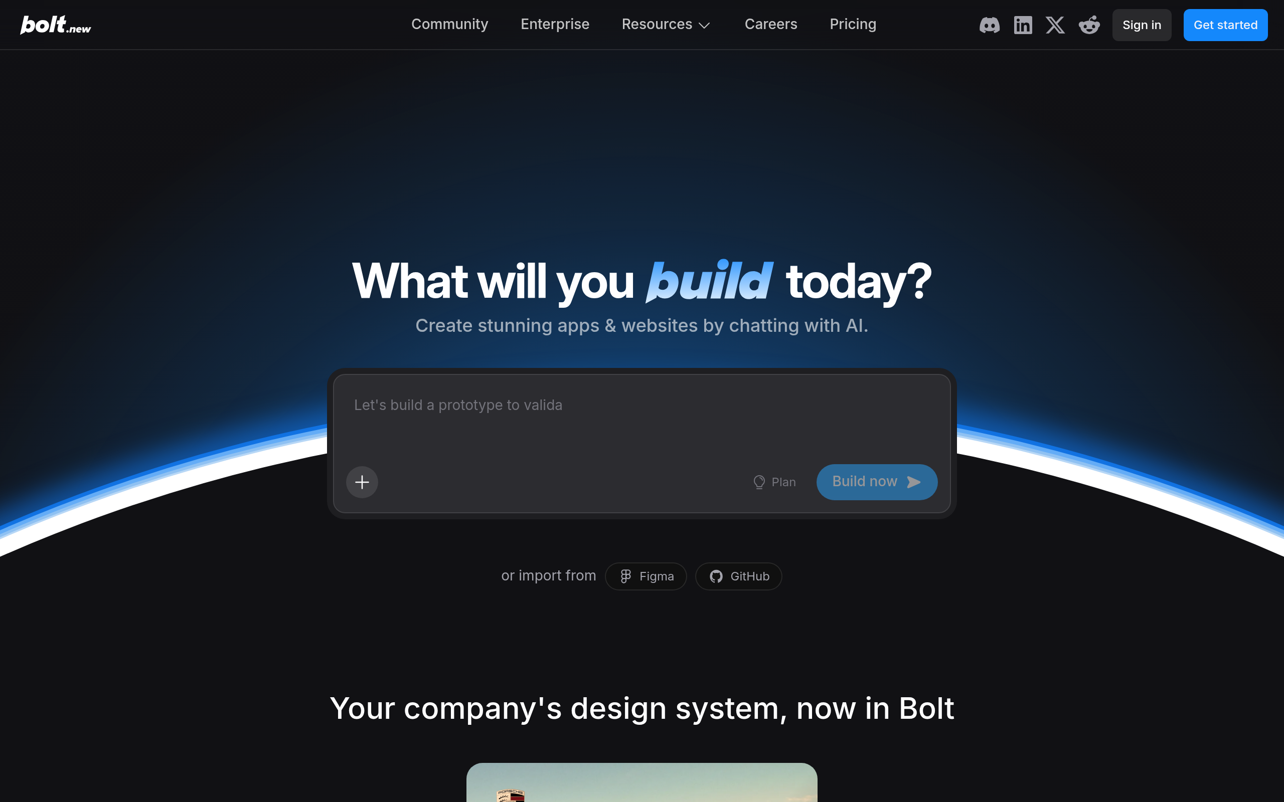 Bolt.new screenshot
