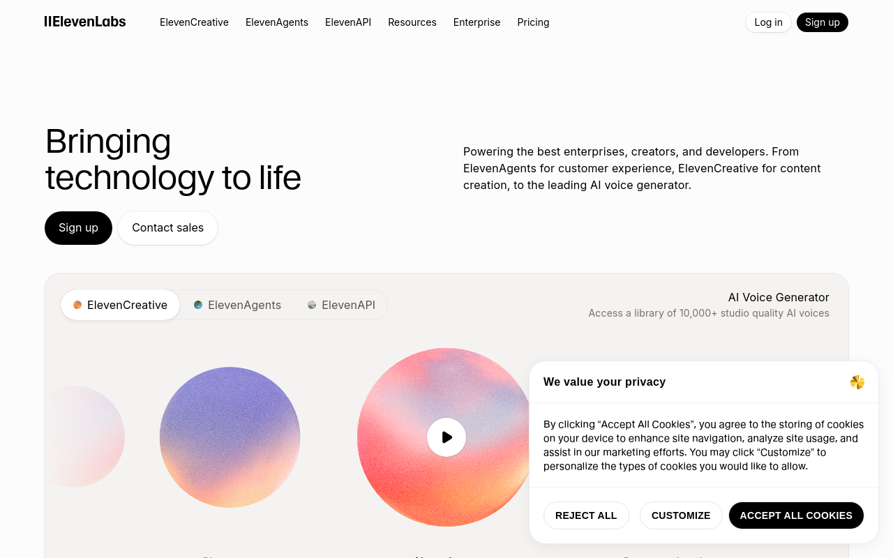 ElevenLabs screenshot